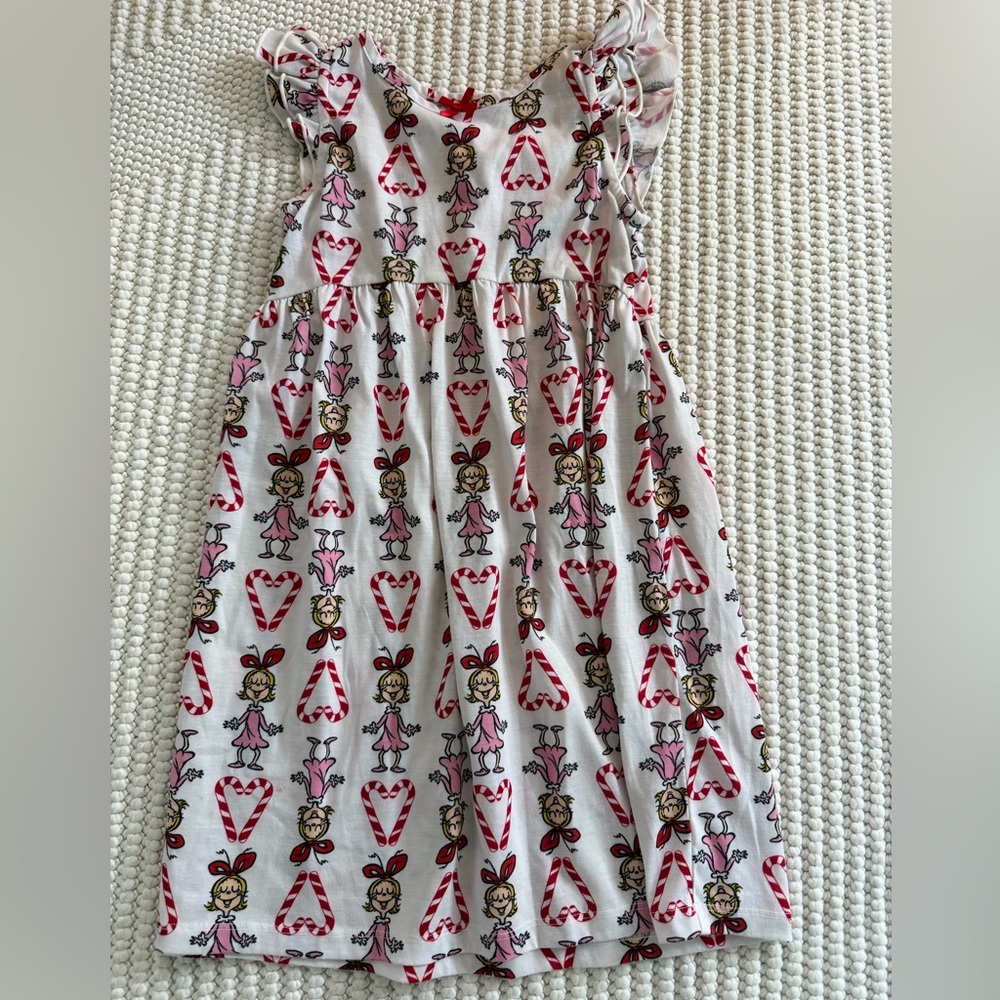 Hanna Andersson grinch Cindy Lou Nightgown 6-7
